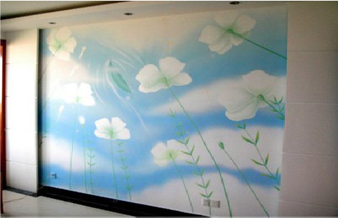 南召画墙绘怎么画好白云的蓬松感？