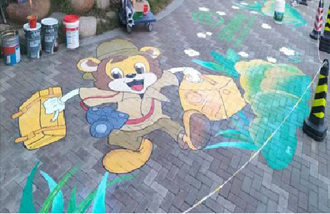 南召夏季画地面彩绘会遇到的问题