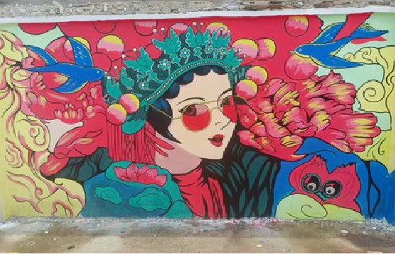 南召墙体彩绘-网红墙