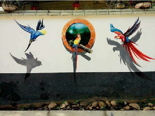 南召视觉错位-3D墙绘设计