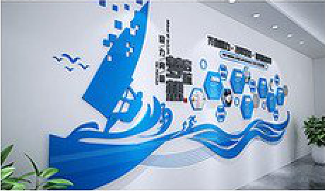 南召海浪主题文化墙如何设计?