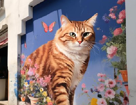 南召自己绘制有个性的手绘墙