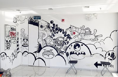 南召手绘墙并非传统涂鸦。